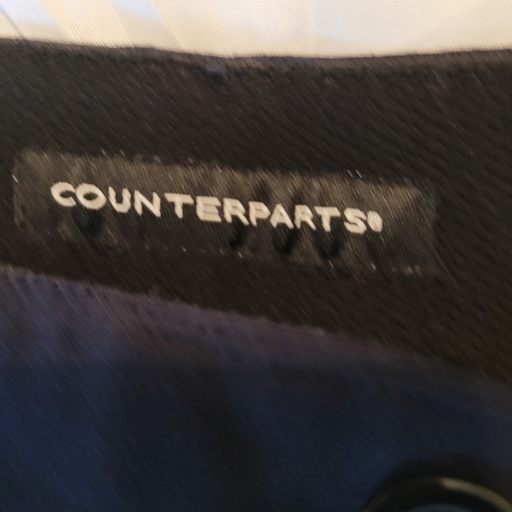 Counterparts navy blue pants. Elastic waist. - Picture 2 of 11
